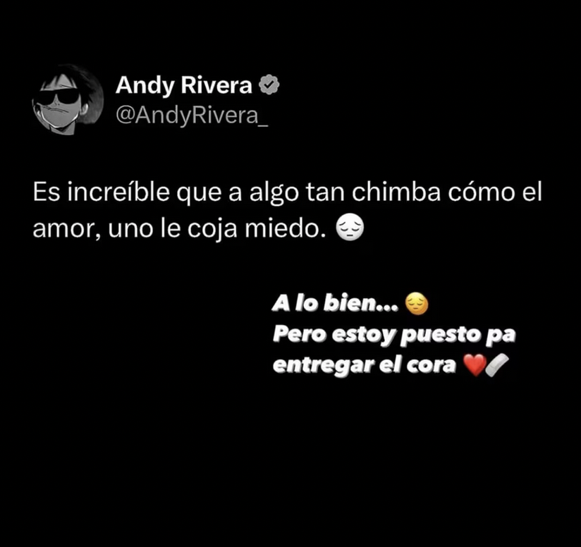 Andy Rivera anunció una pausa tempo